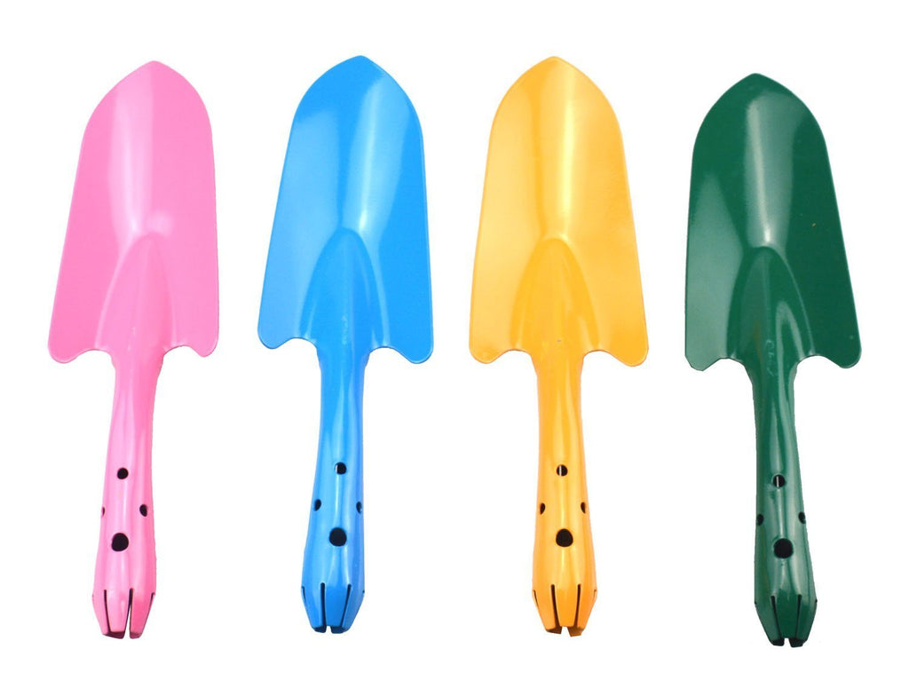 Annymall Mini Colorful Metal Garden Hand Shovel, Flower Soil Planting Digging Transplanting Light Duty Tools for Women, Men, Seniors with Arthritis - 4 Pieces Set (Random Color) Muti-color - NewNest Australia