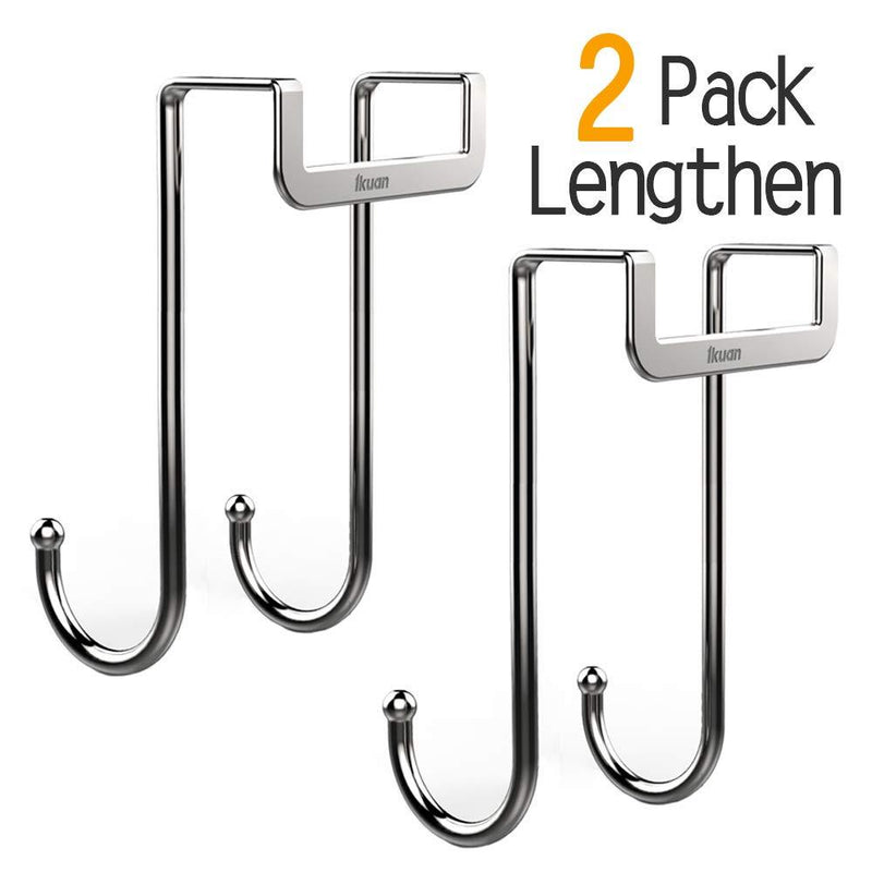 NewNest Australia - UPSTONE Over Door Hook - Stainless Steel SUS304 Heavy Adjustable Double Hook,Organizers on The Doors of Cabinets,Shower,Drawer,Wardrobe,Closet,Shoe Cabinet,for Towel,Coat,Robe,Umbrella Holder (2Pack) 2Pack 