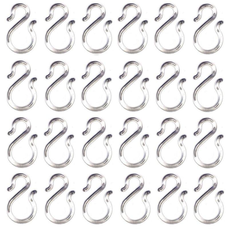 NewNest Australia - zison 24PCS 1.7〞Clear Plastic Punch Bowl Cup S Hooks Hangers 