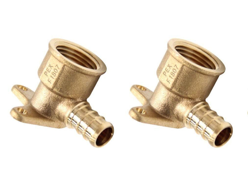(Pack of 2)EFIELD PEX 1/2INCH x 1/2INCH FEMALE NPT DROP-EAR ELBOW- FOR TRANSITION FROM PEX TO THREADED - 2 PIECES - NewNest Australia