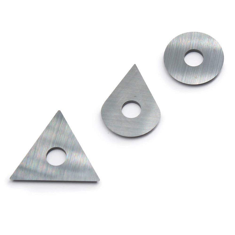 OSCARBIDE Carbide Paint Scraper Blades 3 pieces for Removing Paint Glue Varnish Rust Fits Most Popular Hand-hold Scrapers Replacement Blades Include Round Drop Triangle Shaped - NewNest Australia