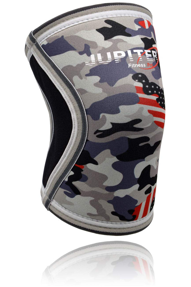 Elbow Sleeves (1 Pair) Support & Compression for Weightlifting, Powerlifting, Tennis, Basketball - 5mm Neoprene Sleeve Perfect for Both Men & Women (Large, Grey Camo+) Large (1 Pair) Grey Camo+ - NewNest Australia