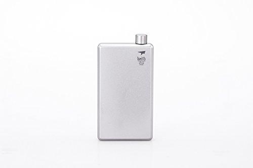 NewNest Australia - Keith Titanium Ti9306 Pocket Flask with Funnel - 4.0 fl oz 