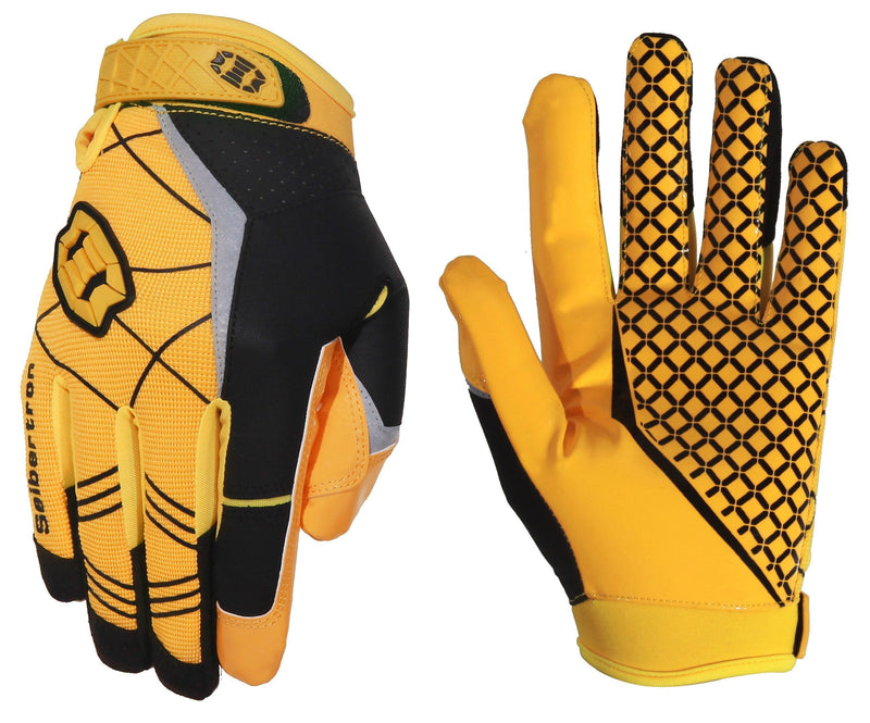 Seibertron Pro 3.0 Elite Ultra-Stick Sports Receiver Glove Football Gloves Youth and Adult Yellow L Adult - NewNest Australia