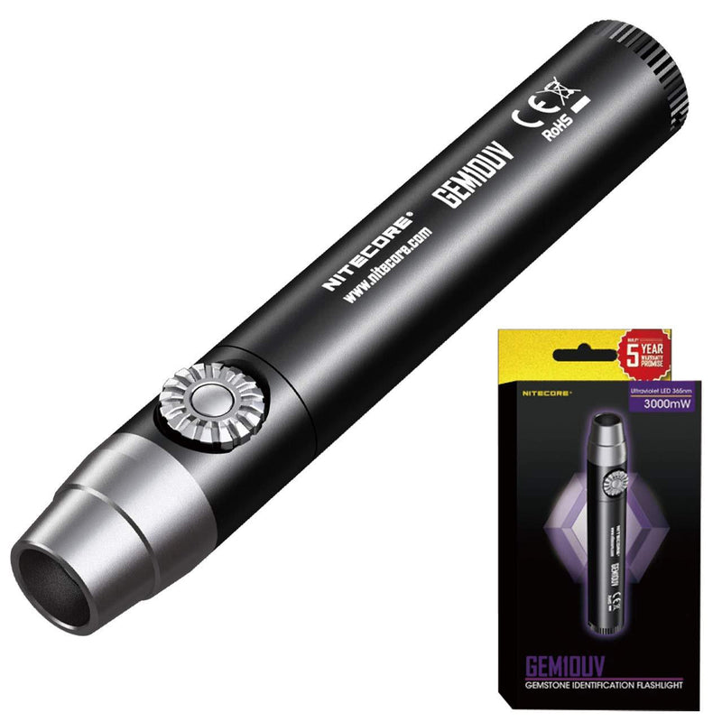 Nitecore GEM10UV Gem Identification Flashlight with Ultraviolet LED, Black - NewNest Australia