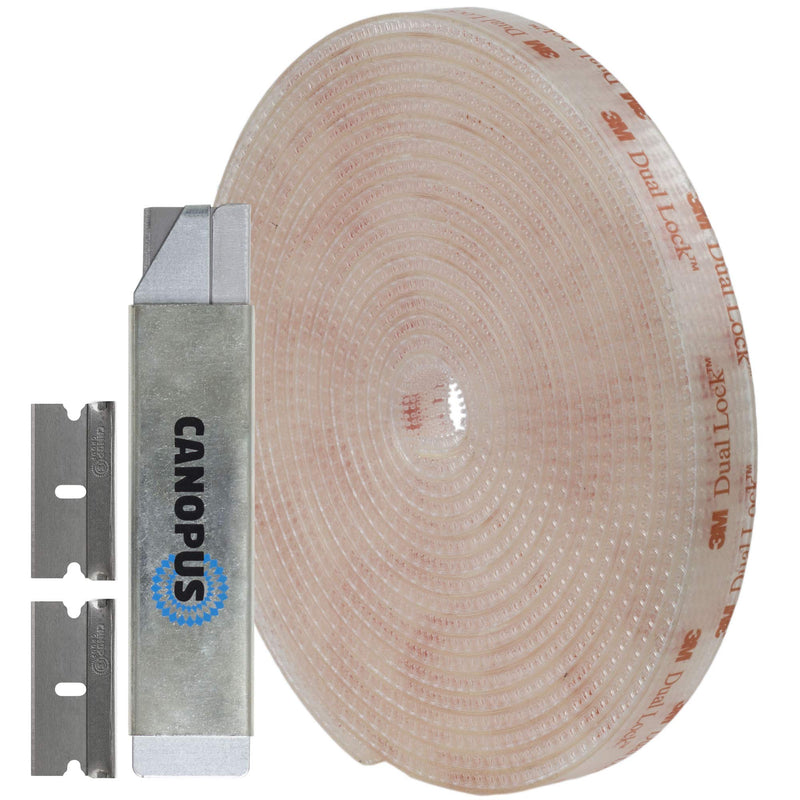 CANOPUS Dual Lock Tape, Strip Tape with Adhesive, Heavy Duty Reclosable Fastener, Mounting Tape, for Hanging Picture Frame, Router, Decoration, Made in USA (0.5in x 10ft) 0.5in x 10ft - NewNest Australia