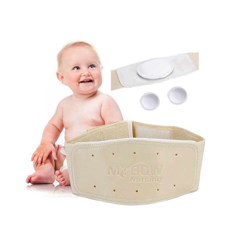 Umbilical Hernia Belt Baby Belly Button Band Newborn Cover Infant Tummy Wrap Umbilical Cord Belt Baby Support Truss Child Adjustable Belly Band Abdominal Navel Colic Relief (Medium) - NewNest Australia