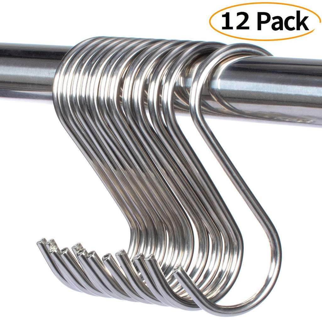 NewNest Australia - Kawang 12Hooks S Shaped Hanging Hooks, 2.8"(7cm), 12 Pack 2.8"(7cm) 