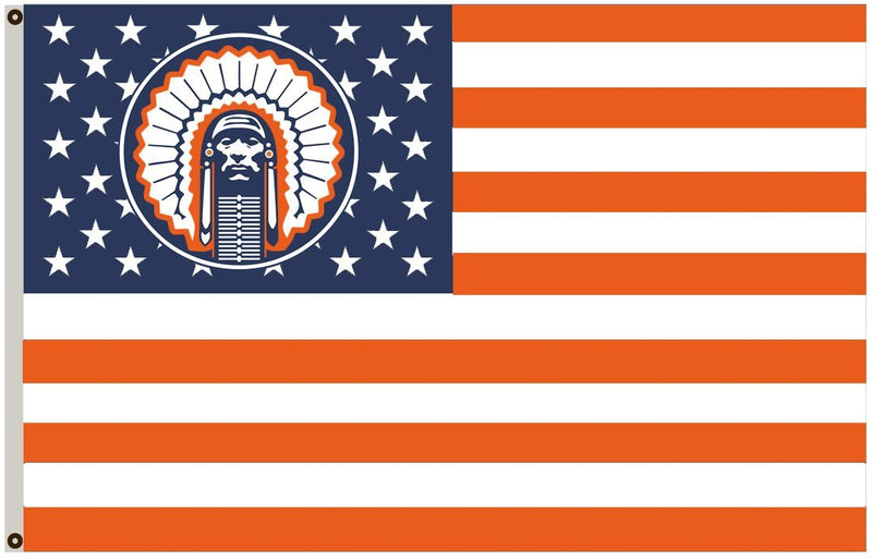 2but US Stars& Stripes Illinois Fighting Illini Chief Flag Banner 3x5 Feet - NewNest Australia