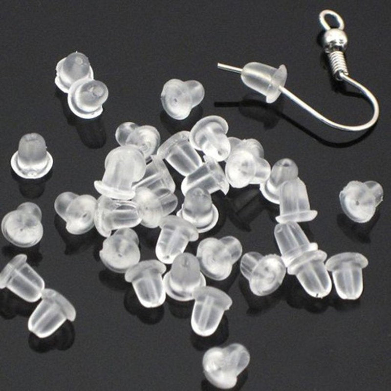 500 Pieces Clear Earring Backs Safety Rubber Earring Clutch Earring Pads for Women - NewNest Australia