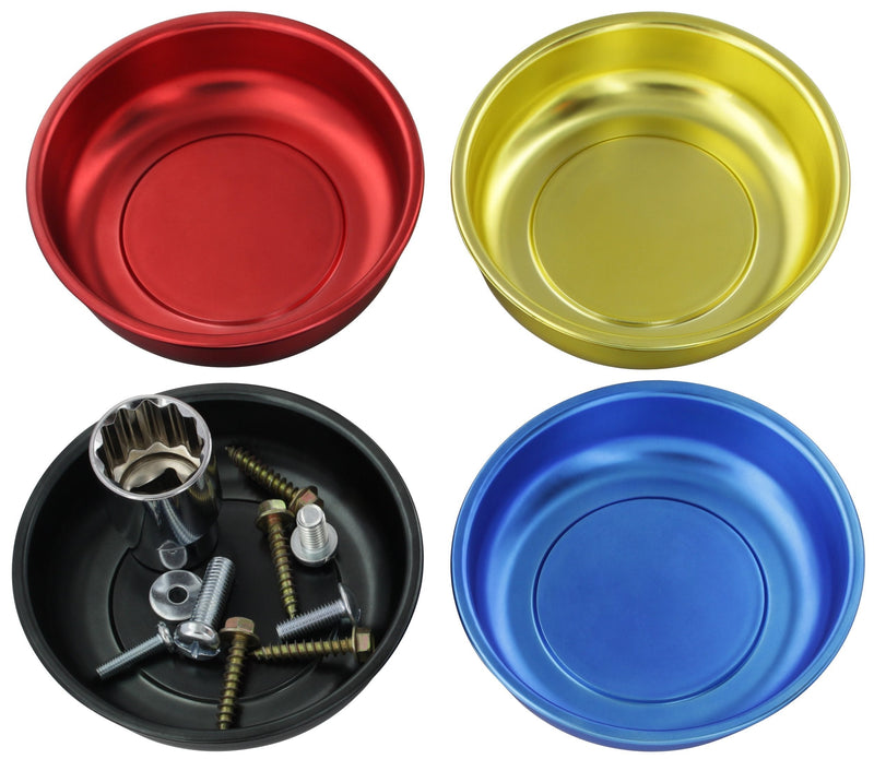 Drixet 4” Mini Magnetic Parts Tray, Nut and Bolt Round Bowl Set | 4 Colors Useful for Screws, Nails, Needles, etc. - NewNest Australia