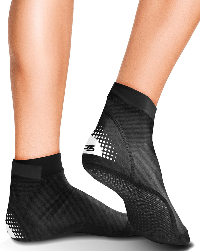 BPS 'Second Skin' Soft and Ultra Stretch Water Socks High Cut Low Cut Unisex 01 - Low Cut - Black Large - NewNest Australia