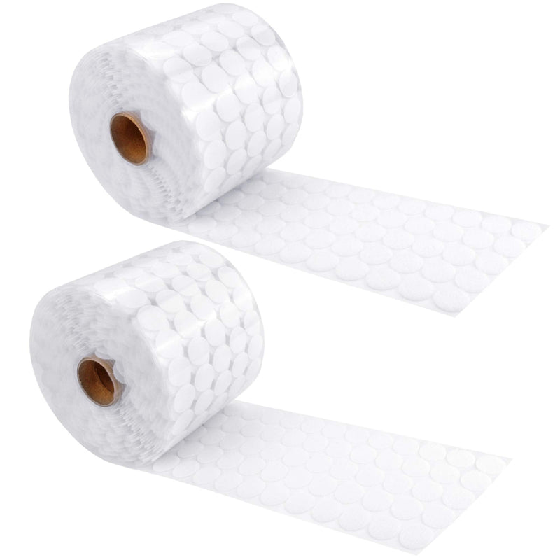 640pcs 3/4" (20mm) Diameter White Sticky Back Coins Hook and Loop Self Adhesive Dots Tapes (640) 640 - NewNest Australia