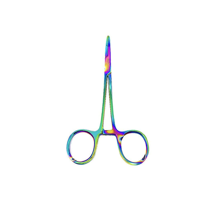 Hemostats Clamp with Scissors 5.5" German Stainless Steel with Multi Color Rainbow Titanium Coating by Artzone 5.5 in. - NewNest Australia