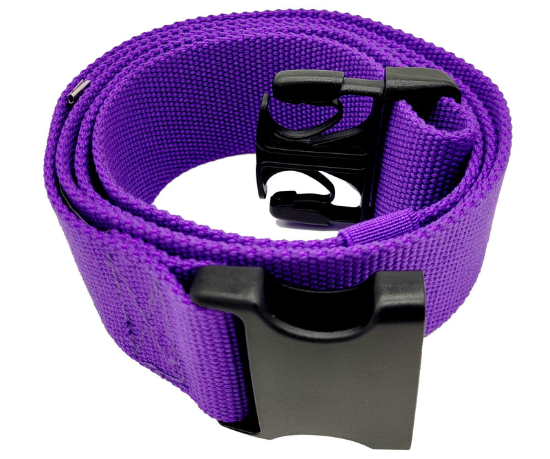 Gait Belt with Plastic Buckle by LiftAid - Transfer and Walking Aid with Belt Loop Holder for Assisting Therapist, Nurse, Home Care - 60"L x 2"W (Purple) Purple - NewNest Australia