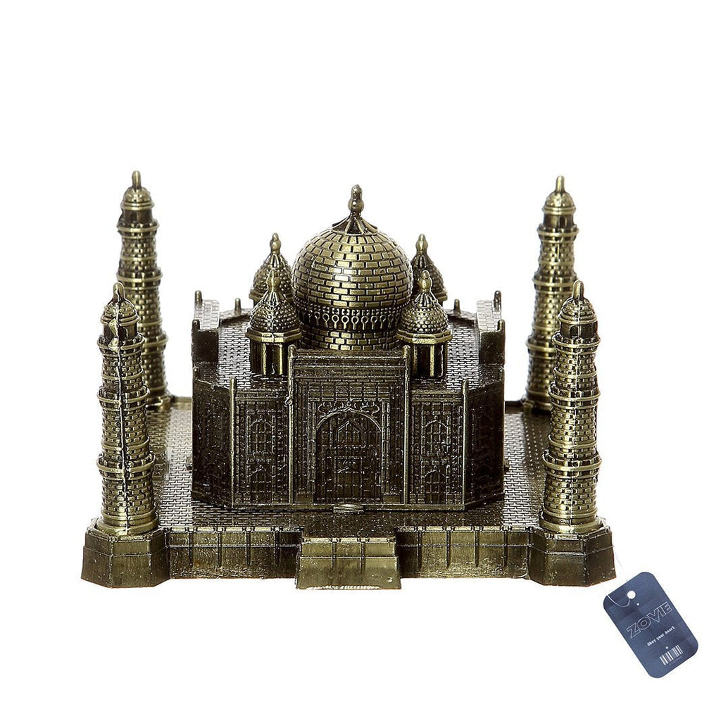 NewNest Australia - ZOVIE Liberty Leaning Tower Triumphal Arch Netherlandish Windmills Pyramid Twin Tower BurjAl-Arab Metal World Building Model Home Desk Decoration (Taj Mahal) 