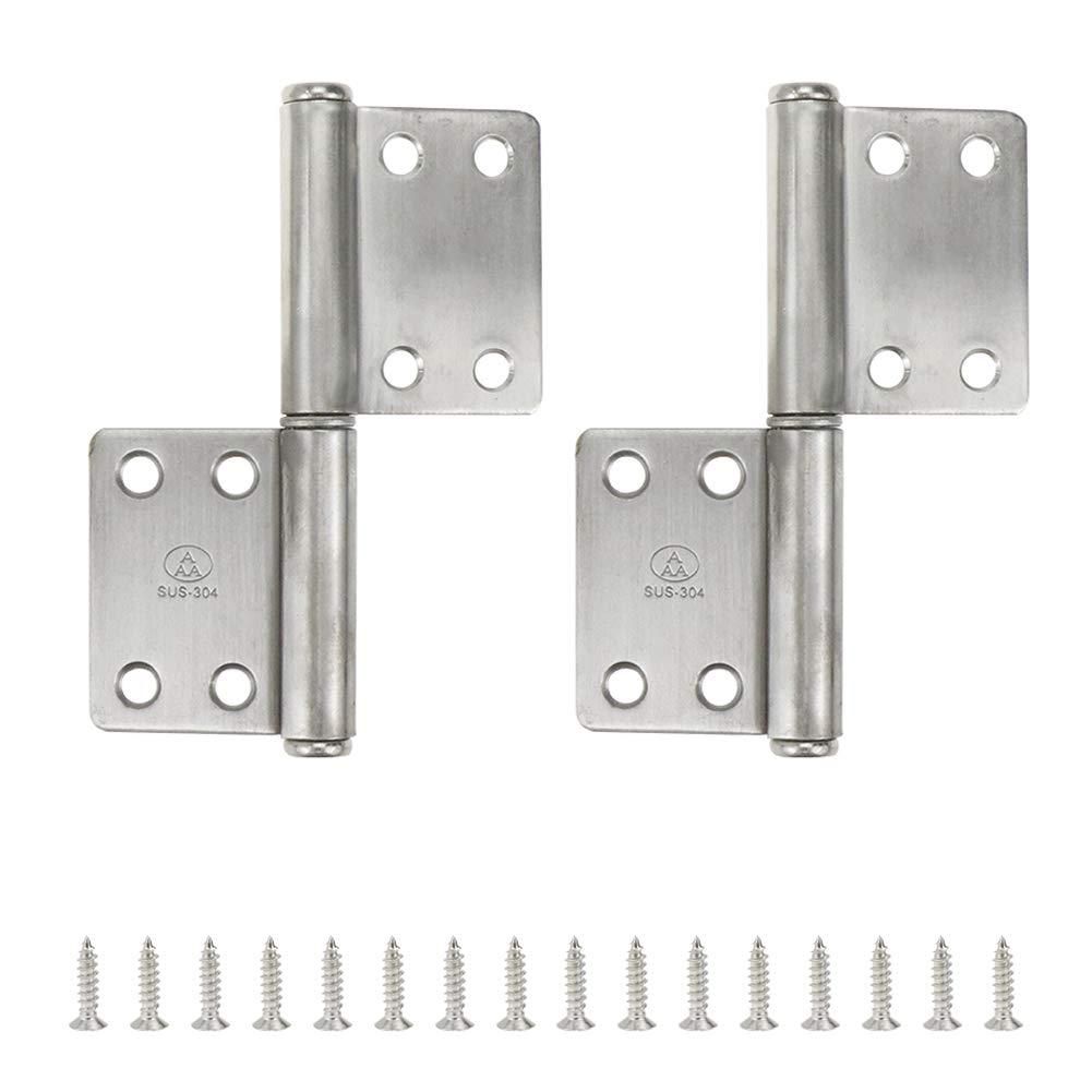 Rannb Flag Hinges 4 Inch 304 Stainless Steel Cupboard Door Hinges - 2pcs 4" Length - NewNest Australia