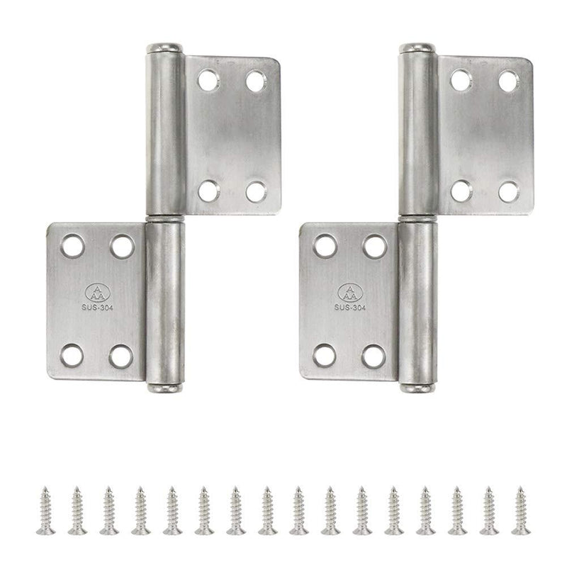 Rannb Flag Hinges 4 Inch 304 Stainless Steel Cupboard Door Hinges - 2pcs 4" Length - NewNest Australia