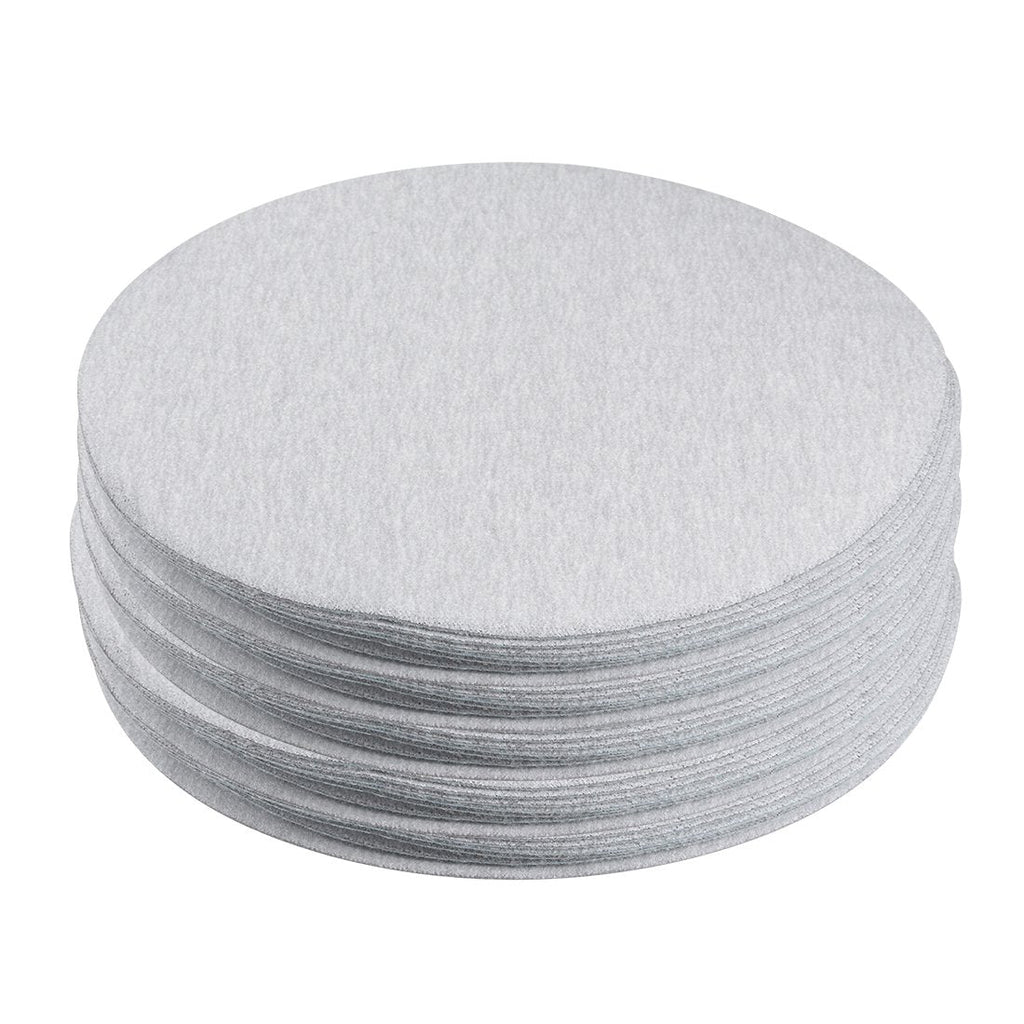 uxcell 50 Pcs 5-Inch Aluminum Oxide White Dry Hook and Loop Sanding Discs Flocking Sandpaper 320 Grit - NewNest Australia