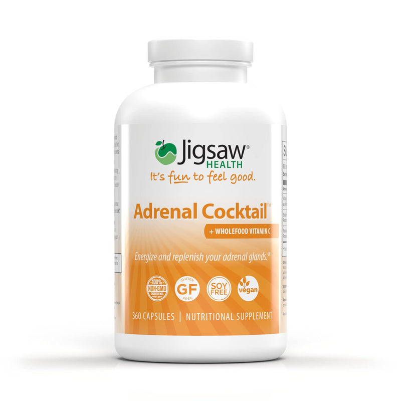 Jigsaw Health Adrenal Cocktail with Whole-Food Vitamin C, 360 Capsules - NewNest Australia