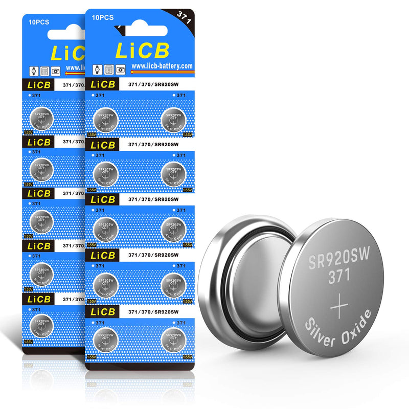 LiCB 20 Pack SR920SW 371 370 AG6 Battery 1.5V Button Cell Watch Batteries - NewNest Australia