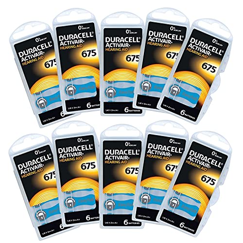 Duracell Size 675 Hearing Aid Batteries, 60 Batteries - NewNest Australia