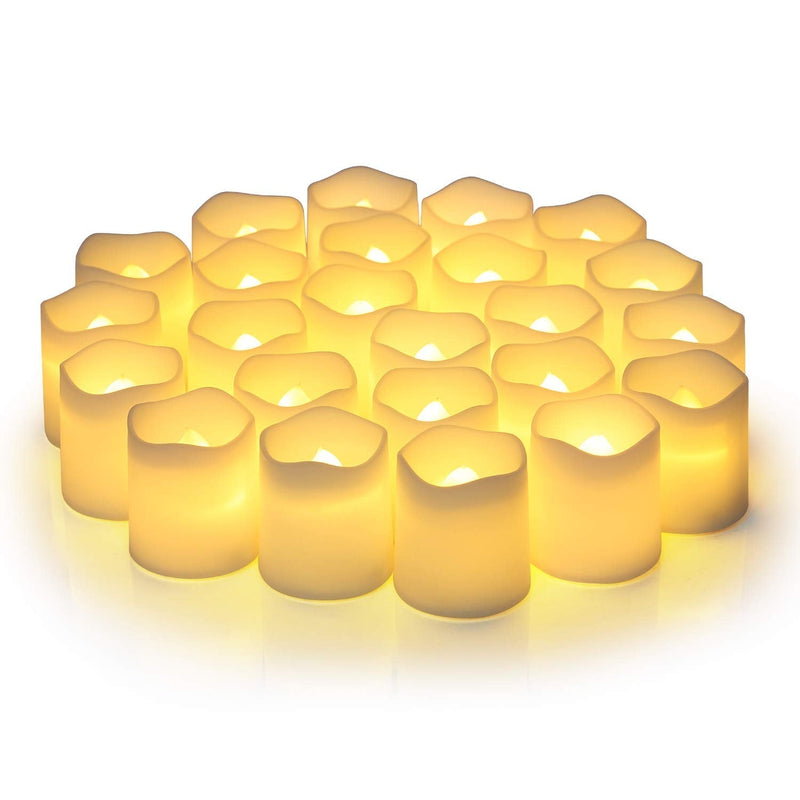 SHYMERY Flameless Votive Candles,Flameless Flickering Electric Fake Candle,24 Pack Battery Operated LED Tea Lights in Warm White for Wedding,Table,Festival Celebration,Halloween,Christmas Decorations - NewNest Australia