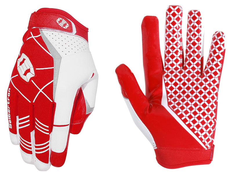 Seibertron Pro 3.0 Elite Ultra-Stick Sports Receiver Glove Football Gloves Youth and Adult red M Adult - NewNest Australia