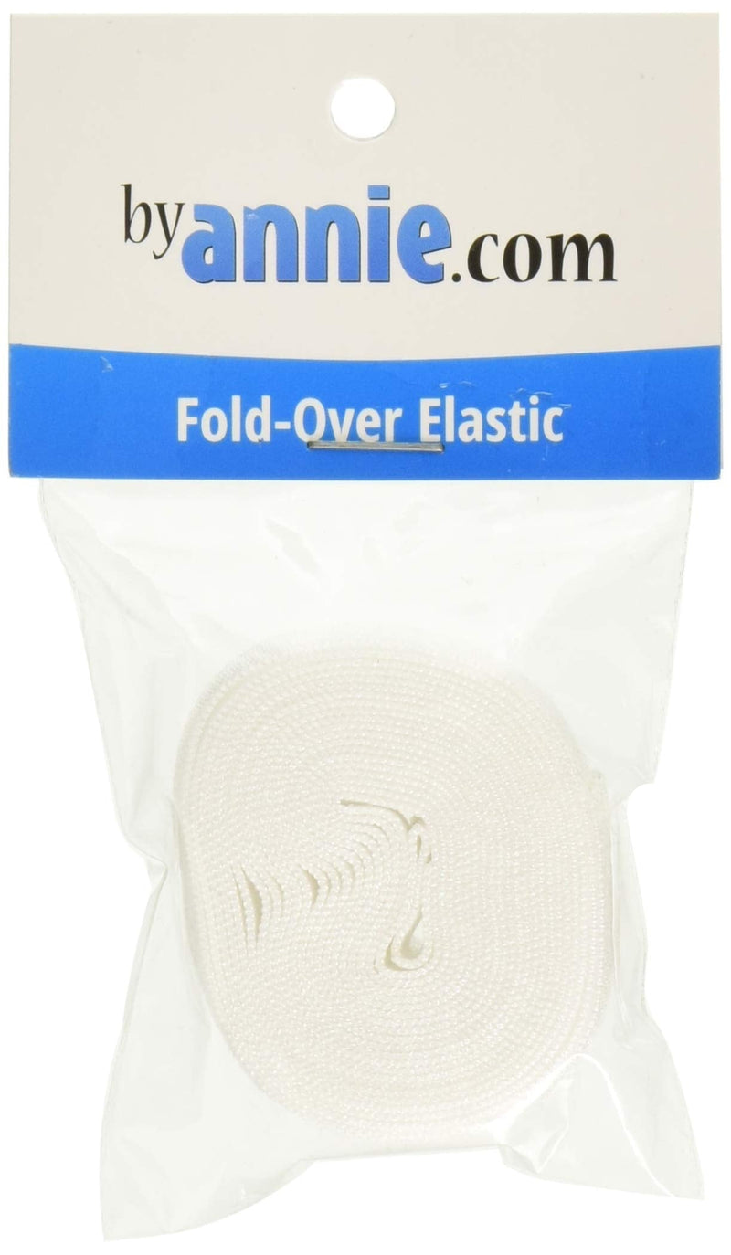 By Annie 3/4" X 2 Yd. Fold-Over Elastic, White - NewNest Australia