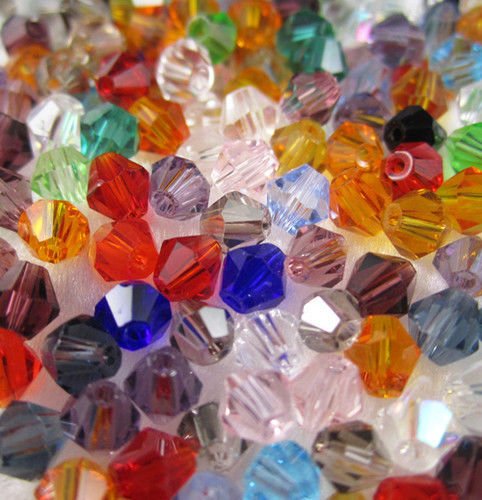 XinBoWen DIY 4mm 1000Pcs Bulk Faceted Bicone Crystal Glass Beads with Container Box Beads for Making Jewelry (Mixed Colors) Mixed colors - NewNest Australia