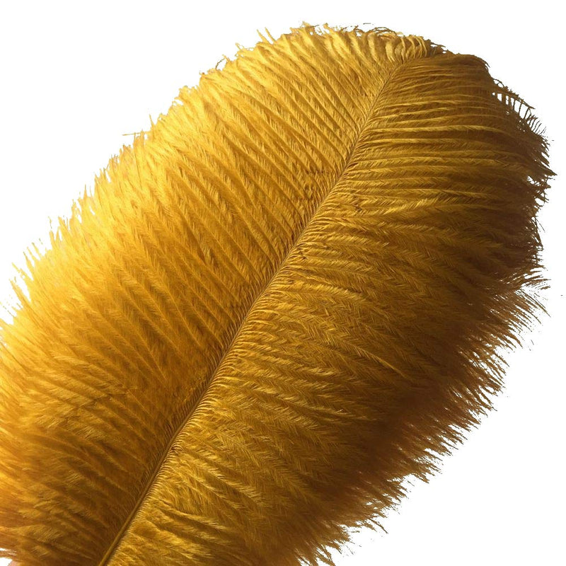 Sowder 6-8inch(15-20cm) Feathers Plume for Wedding Centerpieces Home Decoration Pack of 10pcs(Golden) 6-8 inch Galden - NewNest Australia