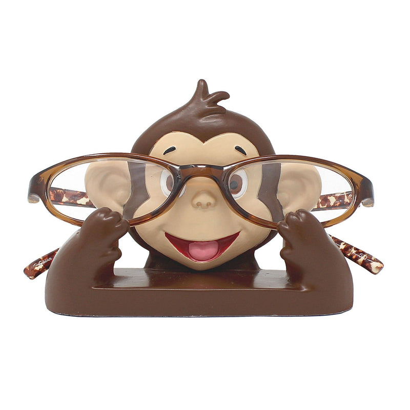 NewNest Australia - JewelryNanny Fun Animal Eyeglass Holder Stand for Kids Women - Securely Hold Kids Eyeglasses, Adult Reading Glasses Like Glasses Organizer for Desk, Bedside Nightstand - Monkey Monkey 4.5"w 