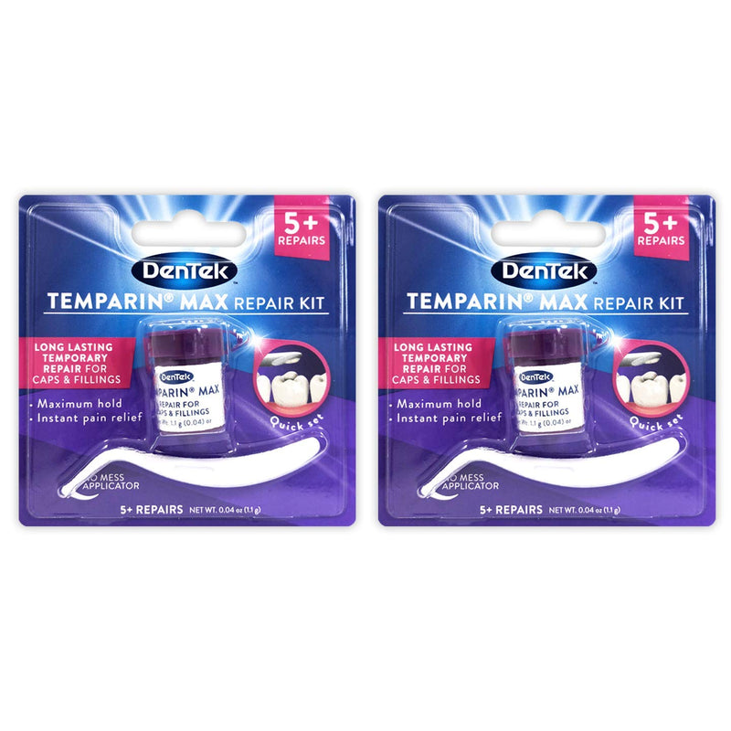 DenTek Temparin Max Lost Filling and Loose Cap Repair Kit | One Step Formula | 5+ Repairs | 0.04 Ounces | 2-Pack - NewNest Australia