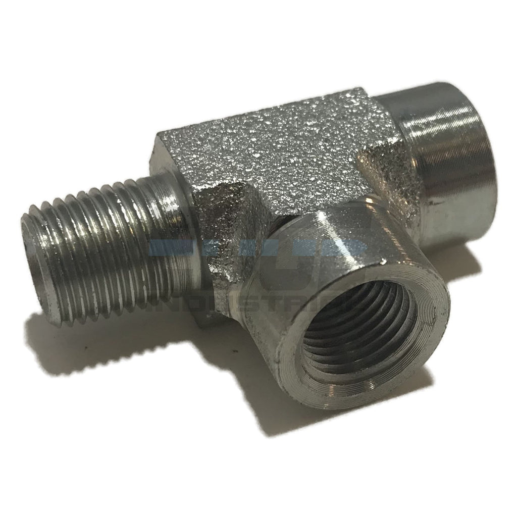 EDGE INDUSTRIAL Steel Street TEE 1/8" NPT HYDRUALIC/Fuel/AIR/Water/Oil/Gas/WOG - NewNest Australia