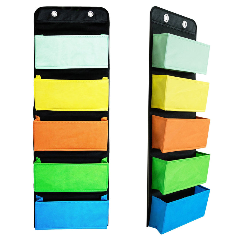 NewNest Australia - Youngever Wall Organizer Wall Hanging Organizer, 5 Assorted Color Pockets 