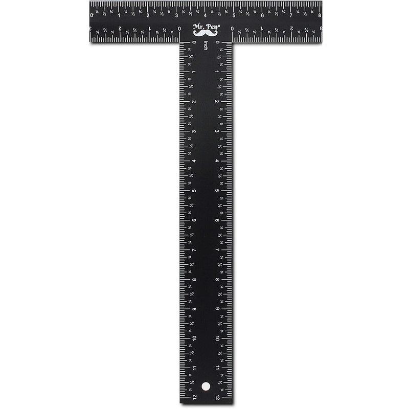 Mr. Pen - T Square, T Ruler, 12 inch Metal Ruler, T Square Ruler, Drafting Tools, Architect Ruler, Set Square, Drafting Ruler, Tsquare, Truler, Architectural Triangle, Tee Ruler, L Square, Scale Ruler - NewNest Australia