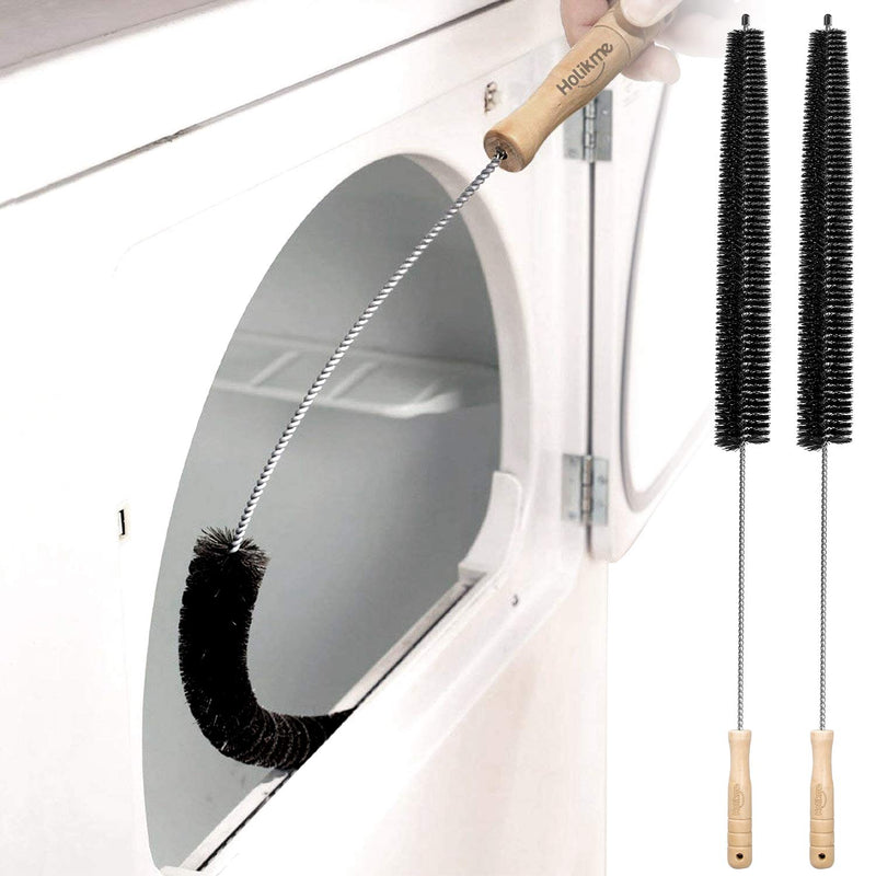 Holikme 2 Pack Dryer Vent Cleaner Kit Dryer Lint Brush Vent Trap Cleaner Long Flexible Refrigerator Coil Brush 29inch - NewNest Australia