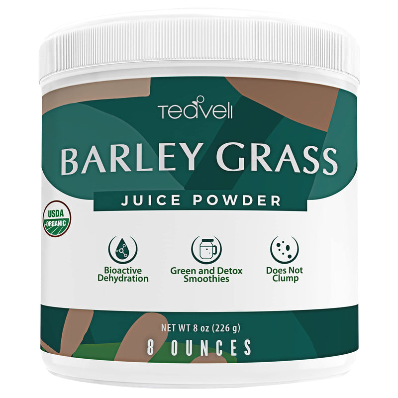 Barley Grass Juice Powder Organic– US Grown Organic Barley Grass Powder Extract for Green & Detox Smoothies– Green Juice Powder , Doesn’t Clump, Supports Energy Levels & Digestive Health– 8 Oz (226g) - NewNest Australia
