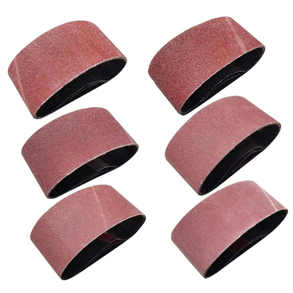 Sackorange 18 PCS 2-1/2 inch x 16 inch Abrasive Sanding Belts - 3 Each of 60 80 120 150 240 400 Grit Aluminum Oxide Sanding Belts For Belt sander (2.5x16in) 2.5x16in - NewNest Australia