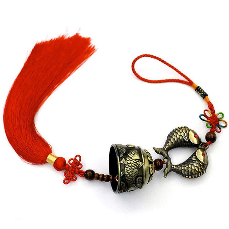 NewNest Australia - Chinese Feng Shui Bell for Wealth and Safe, Pendant Coins for Success - Also Can Used As Wind Chimes, Car Interiors (Koi) 