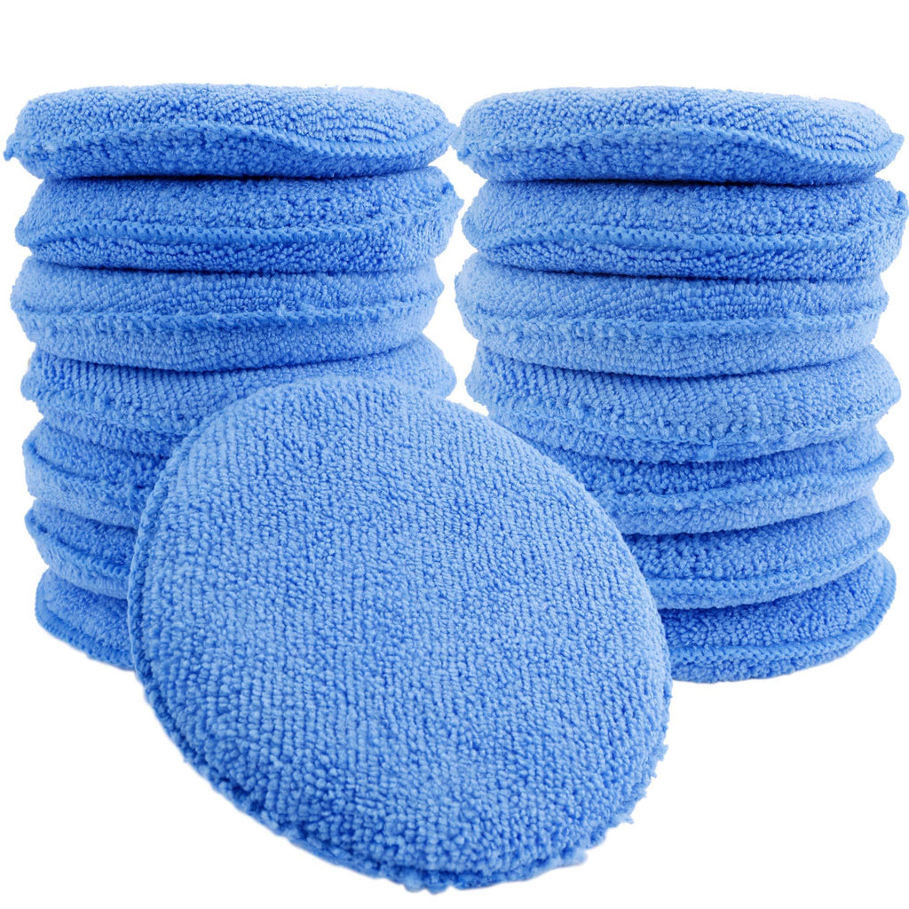 Augshy 15 Pcs Standard Microfiber Applicator Pads - Blue Wax Applicator - NewNest Australia