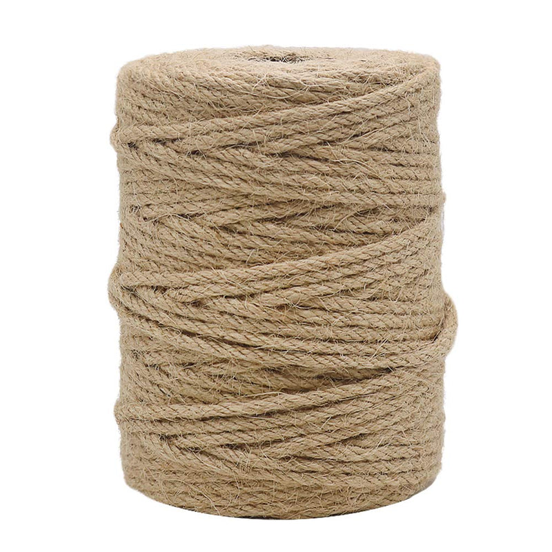 Tenn Well 164 Feet 4mm Natural Jute Twine, Brown Twine Rope for Crafts, Gift Wrapping, Packing, Gardening Applications and Holiday Decorations 50 Meters - NewNest Australia