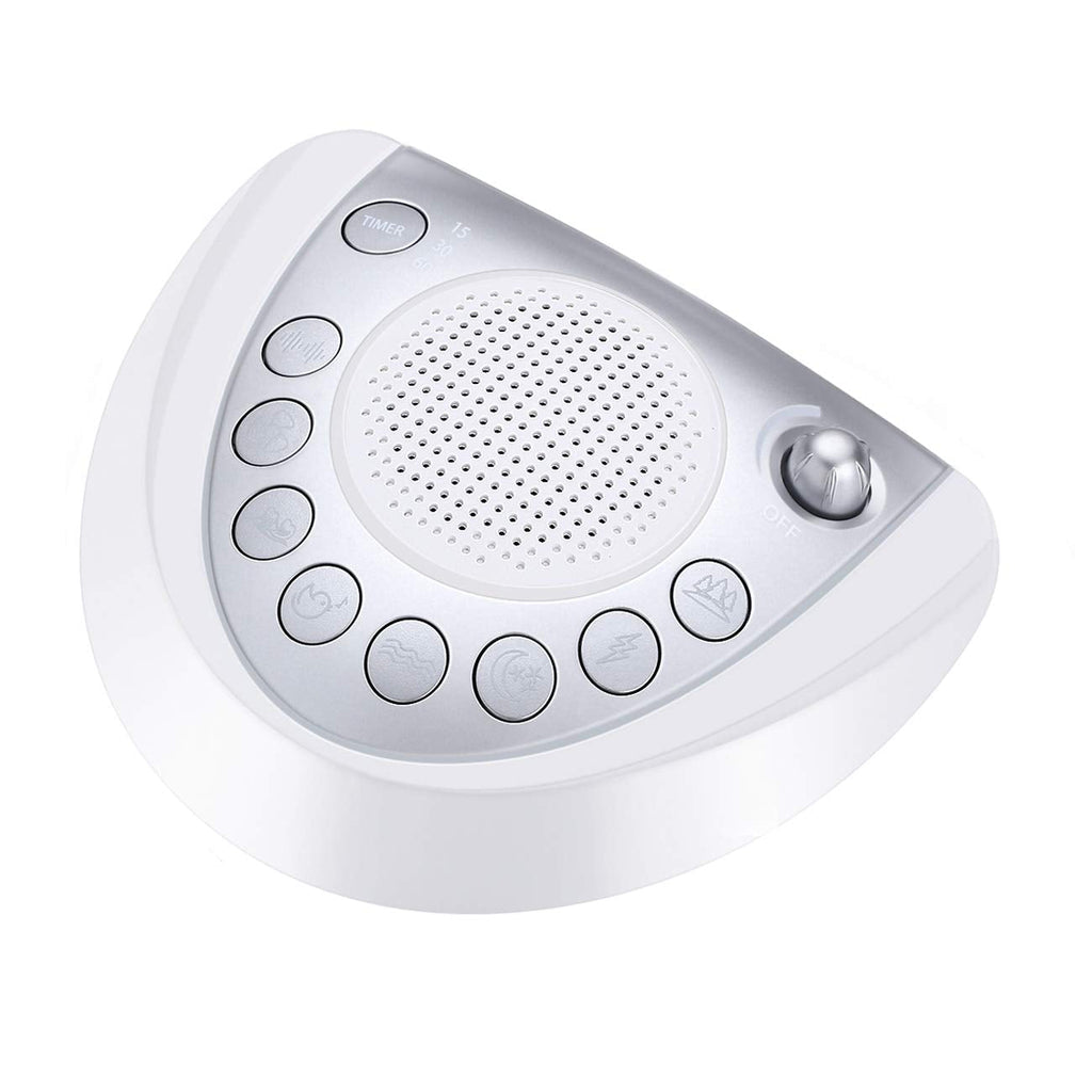 White Noise Machine Raynic Sound Machine Portable Sleep Machine with 24 Natural Soothing Sounds, Timer, USB Port, Headphone Jack for Baby, Kids, Adults, Travel, Office, Home (Silver) Silver - NewNest Australia