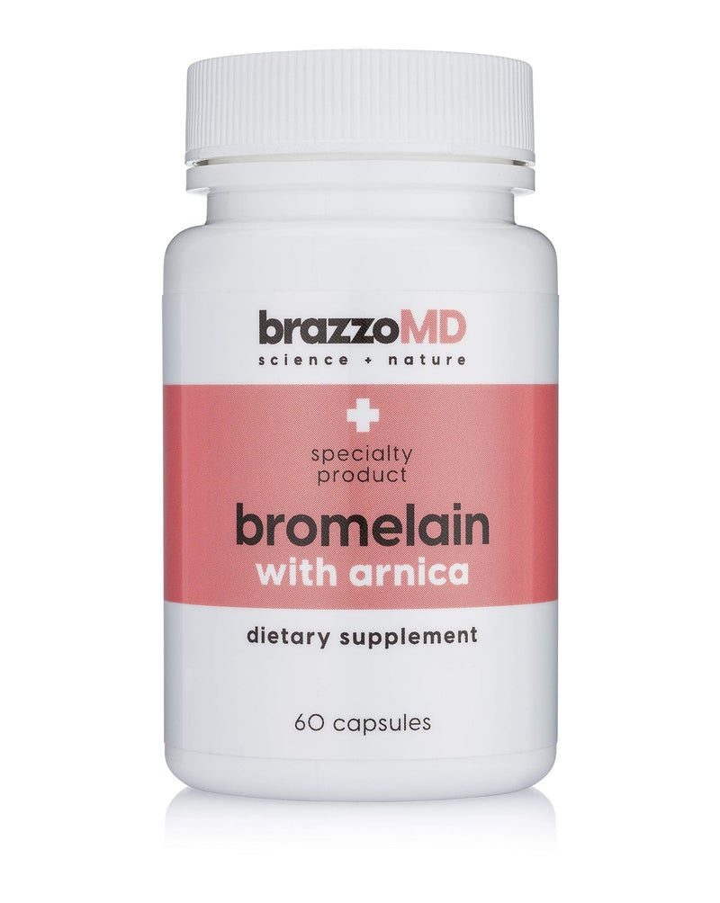 brazzoMD Bromelain with Arnica Tablets, 60 tablets, Plastic Surgeon developed to assist in natural healing - NewNest Australia