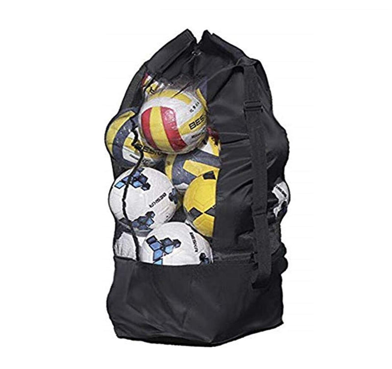 Extra Large Mesh Ball Bag Waterproof Equipment Duffel Bag Heavy Duty Net Ball Shoulder Bag Basketball Volleyball Soccer Rug Ball Football Carrying Bag Tote Storage Sack with Drawstring for 10-15 Balls #1:49cm*130cm / 19" X 51" - NewNest Australia