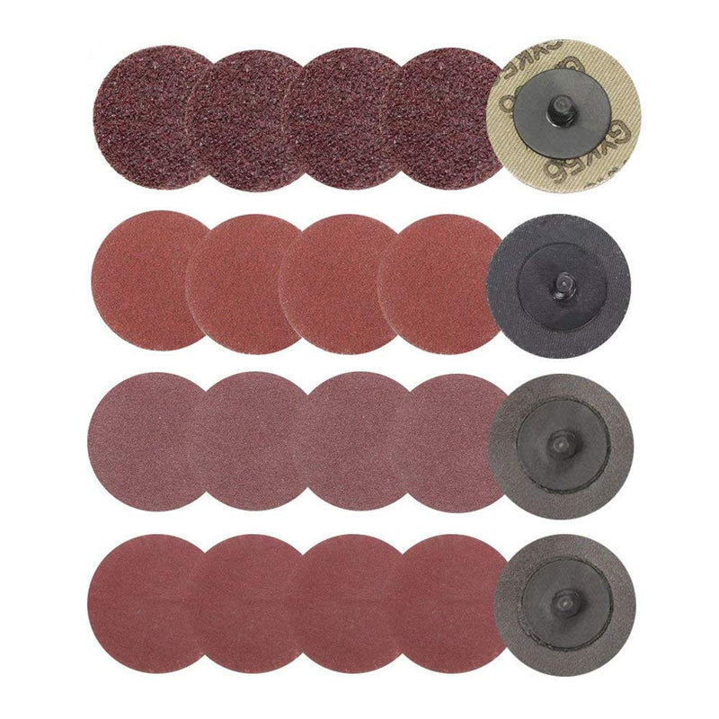 Bestgle 40Pcs 2-inch Quick Change Roll Lock Sanding Dics Sanding Discs Assortment for Rotary Tool Die Grinder Surface Conditioning Rust Paint Removal, 24/16/120/240 Grit - NewNest Australia