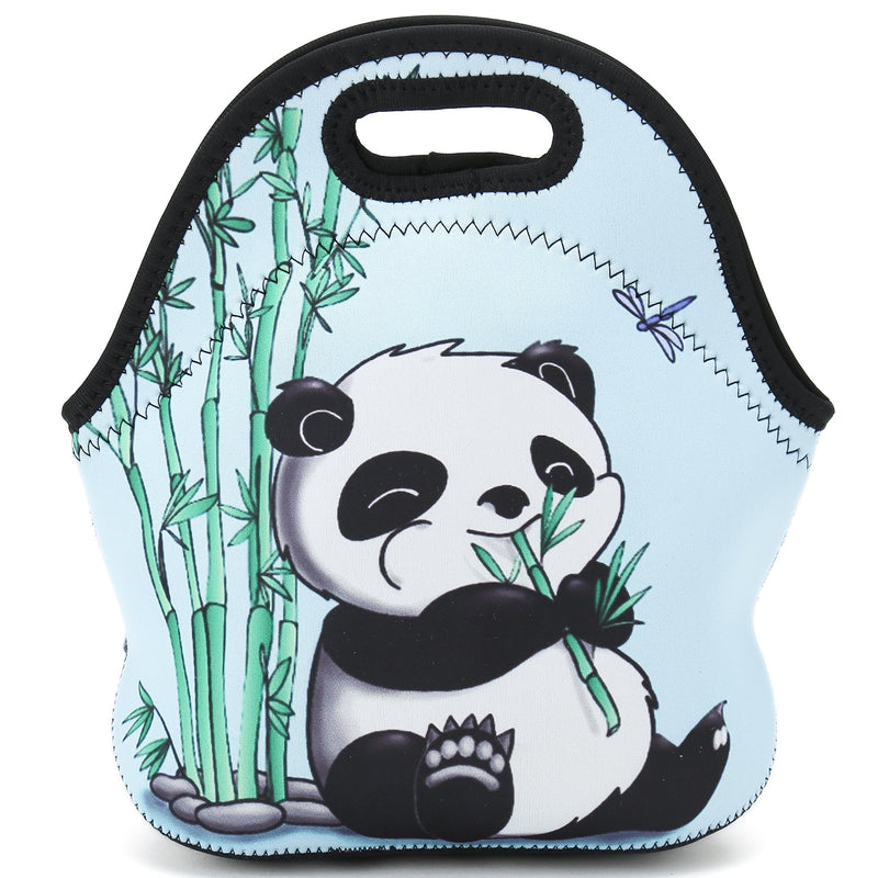 NewNest Australia - Neoprene Reusable Insulated Lunch Bag School Office Outdoor Thermal Carrying Gourmet Lunchbox Lunch Tote Container Tote Cooler Warm Pouch For Men,Women,Adults,Kids,Girls,Boys (Cute Panda) Cute Panda 