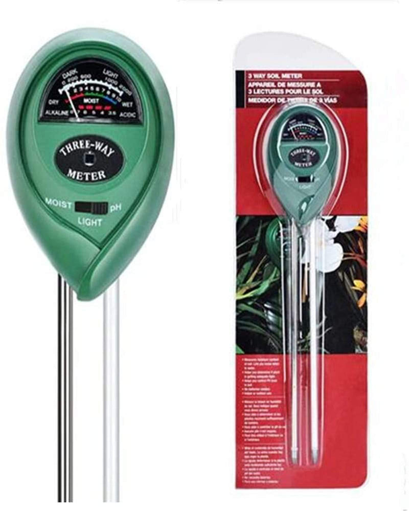 Soil PH Meter Soil Moisture Sensor 3-in-1 Soil Moisture/Light/pH Test Kit for Indoor/Outdoor Plants Care(No Battery Needed) Green - NewNest Australia