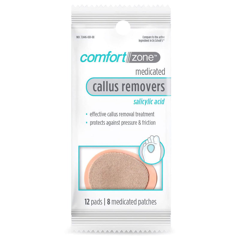 Comfort Zone Medicated Callus Removers, Effective Callus Removal Treatment with Salicylic Acid, 8 Medicated Patches and 12 Protective Pads - NewNest Australia