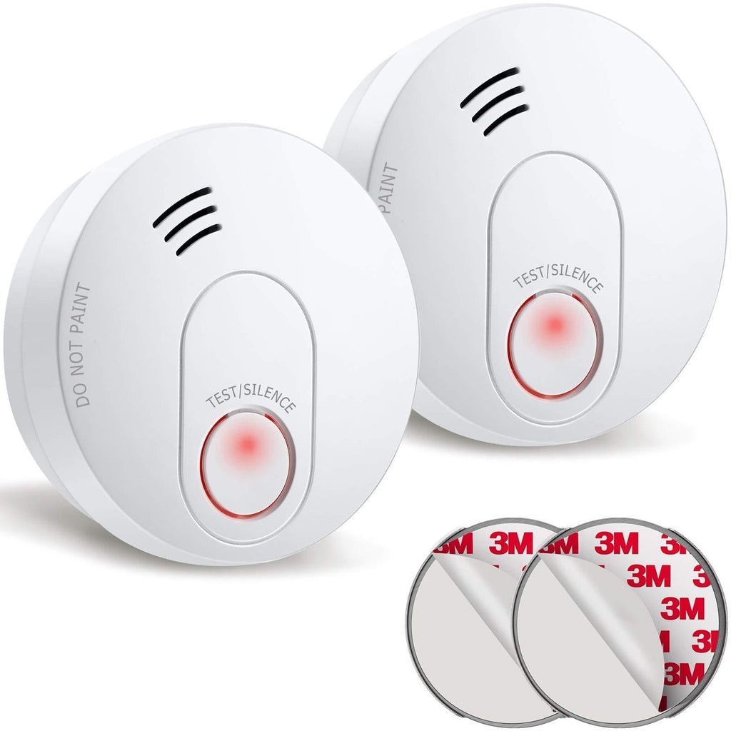 SITERLINK Smoke Detector Fire Alarm 10 Year Battery, Photoelectric Smoke Alarm with Fault Signal and Low Battery Warning for Home, Ul Listed, GS526A, 2 Pack - NewNest Australia